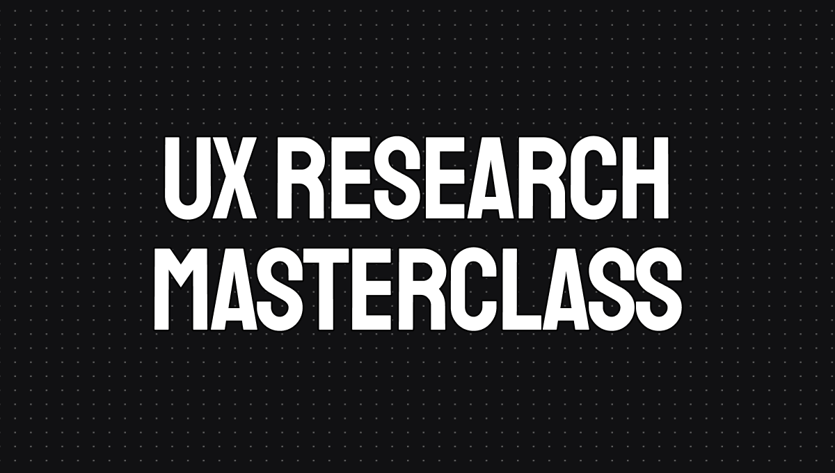 Copertina UX Research Masterclass